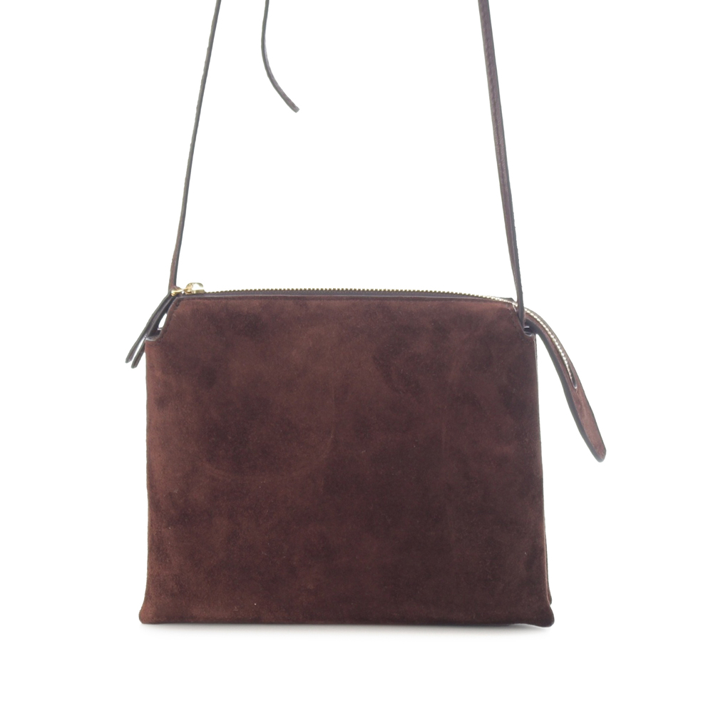 Pre-Loved The Row Mini Suede Nu Twin Crossbody